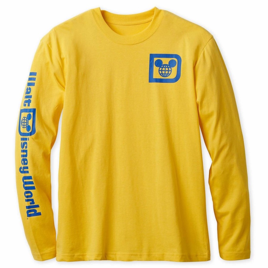 Adult * | Disney Long Sleeve Shirt For Adults Walt Disney World Logo Yellow