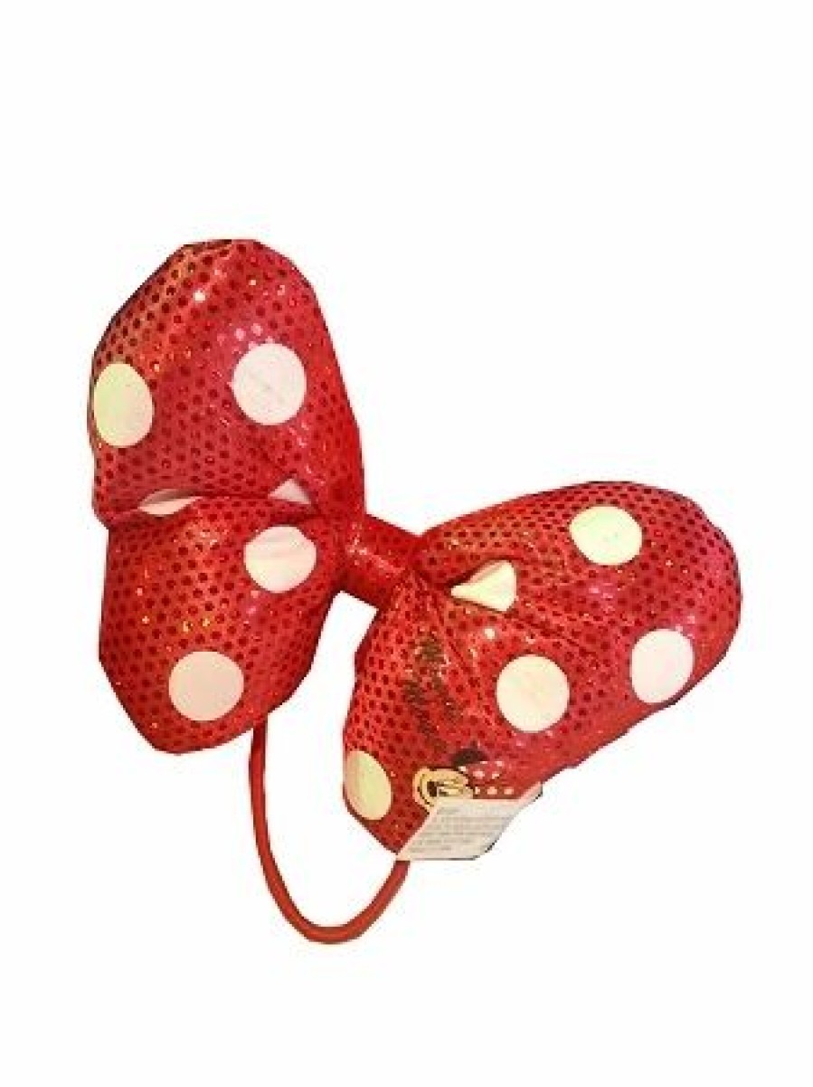 Accessories * | Disney Hair Accessory Minnie Mouse Bow Plush Hair Tie