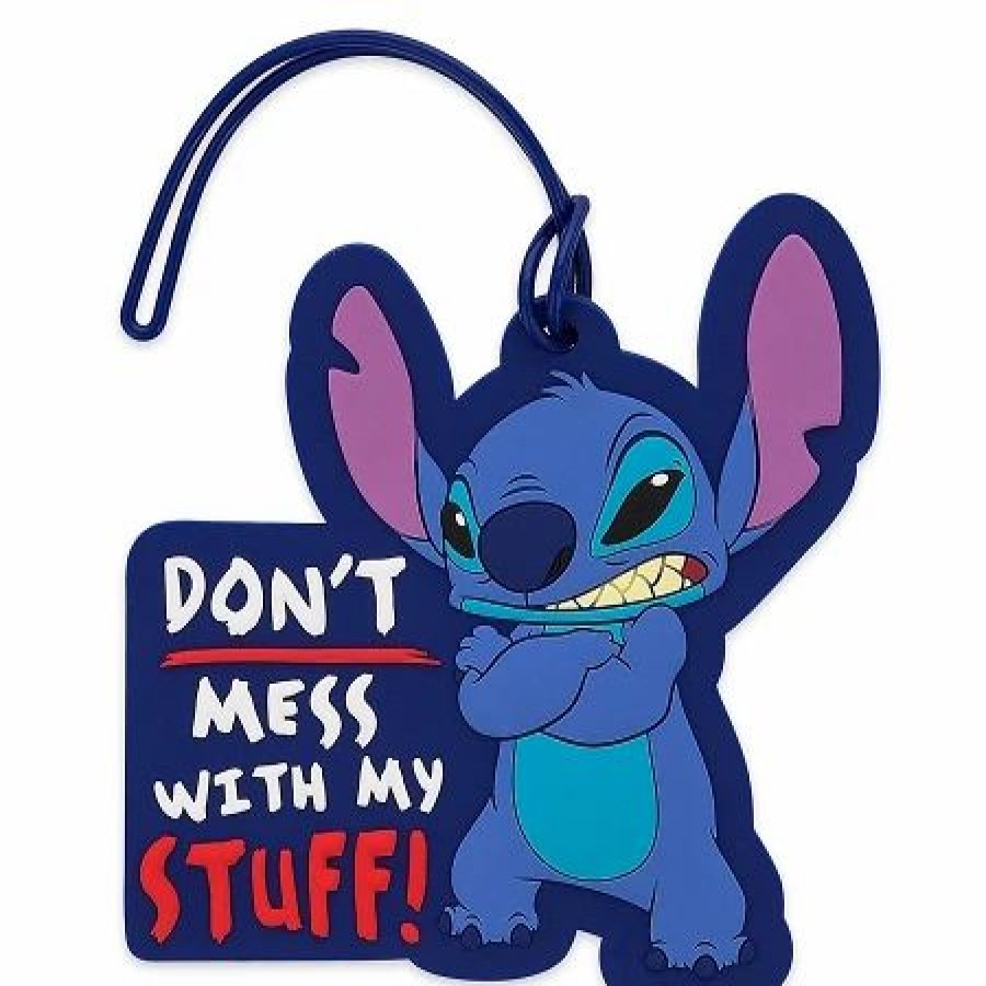 Bags And Totes * | Disney Luggage Bag Tag Stitch Don'T Mess With My Stuff