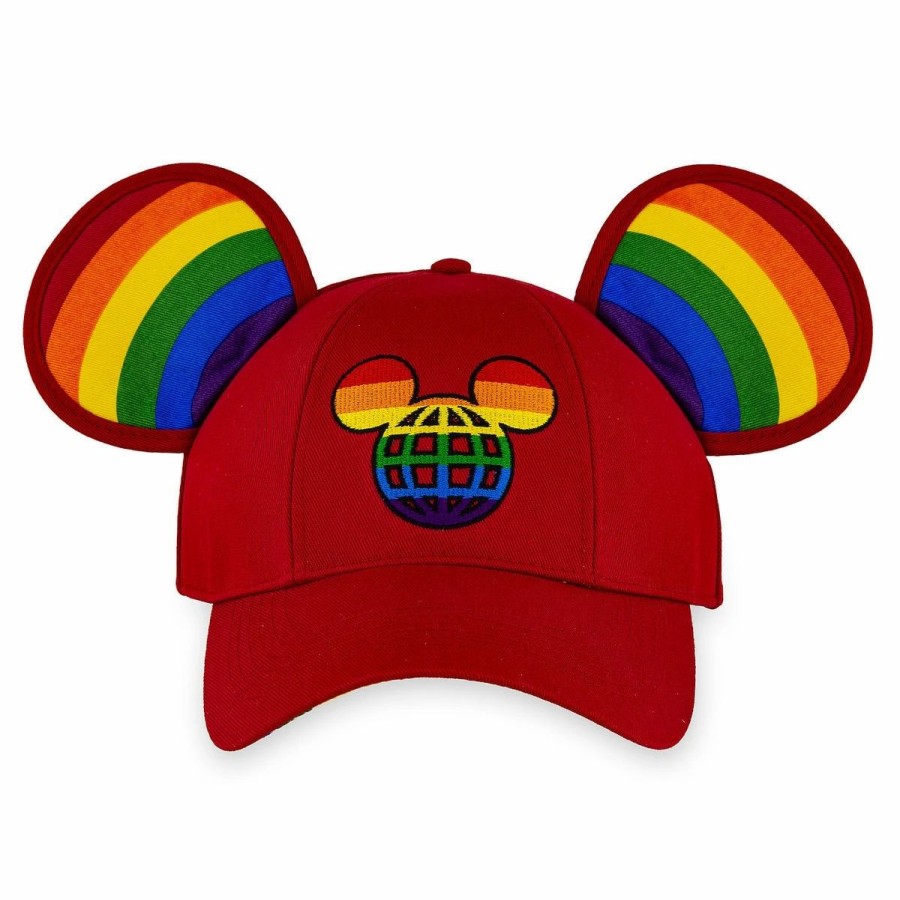 Hats * | Disney Hat Baseball Cap Rainbow Mickey Mouse Ears