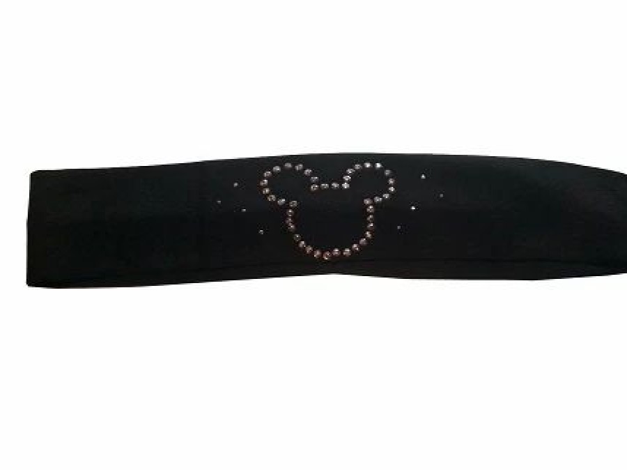 Accessories * | Disney Stretchy Headband Mickey Mouse Gem Icon Black