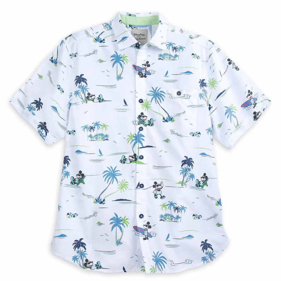 Adult * | Disney Tommy Bahama Shirt For Men Mickey Mouse Beach White