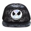 Hats * | Disney Hat Baseball Cap Jack Skellington Flat Bill Black