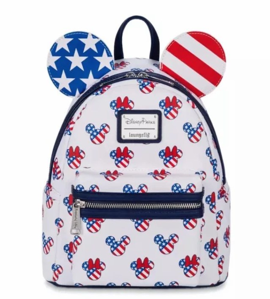 Bags And Totes * | Disney Loungefly Backpack Mickey And Minnie Americana