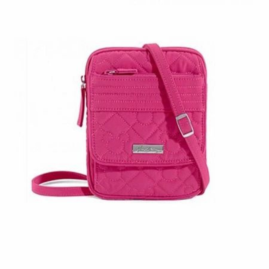 Bags And Totes * | Disney Vera Bradley Bag Microfiber Mickey Fuchsia Mini Hipster