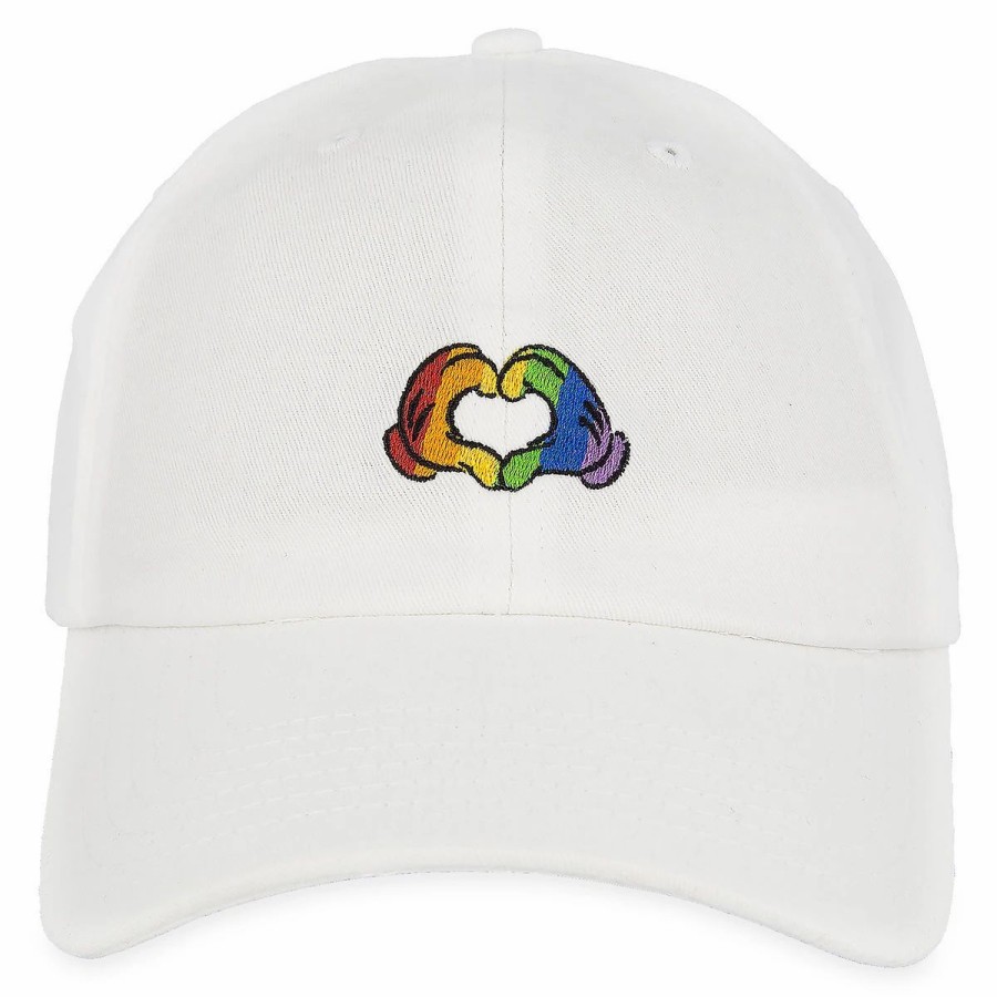 Hats * | Disney Hat Baseball Cap Mickey Mouse Rainbow Heart