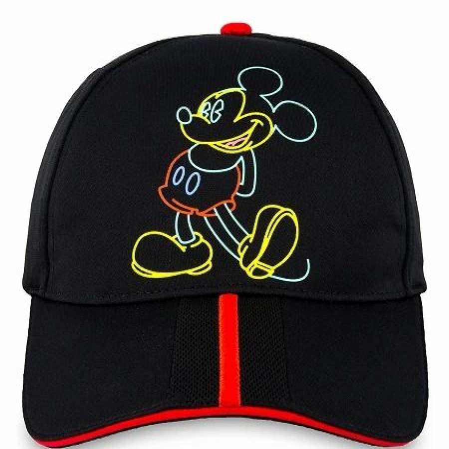 Hats * | Disney Hat Baseball Cap Mickey Mouse 80S Flashback Black