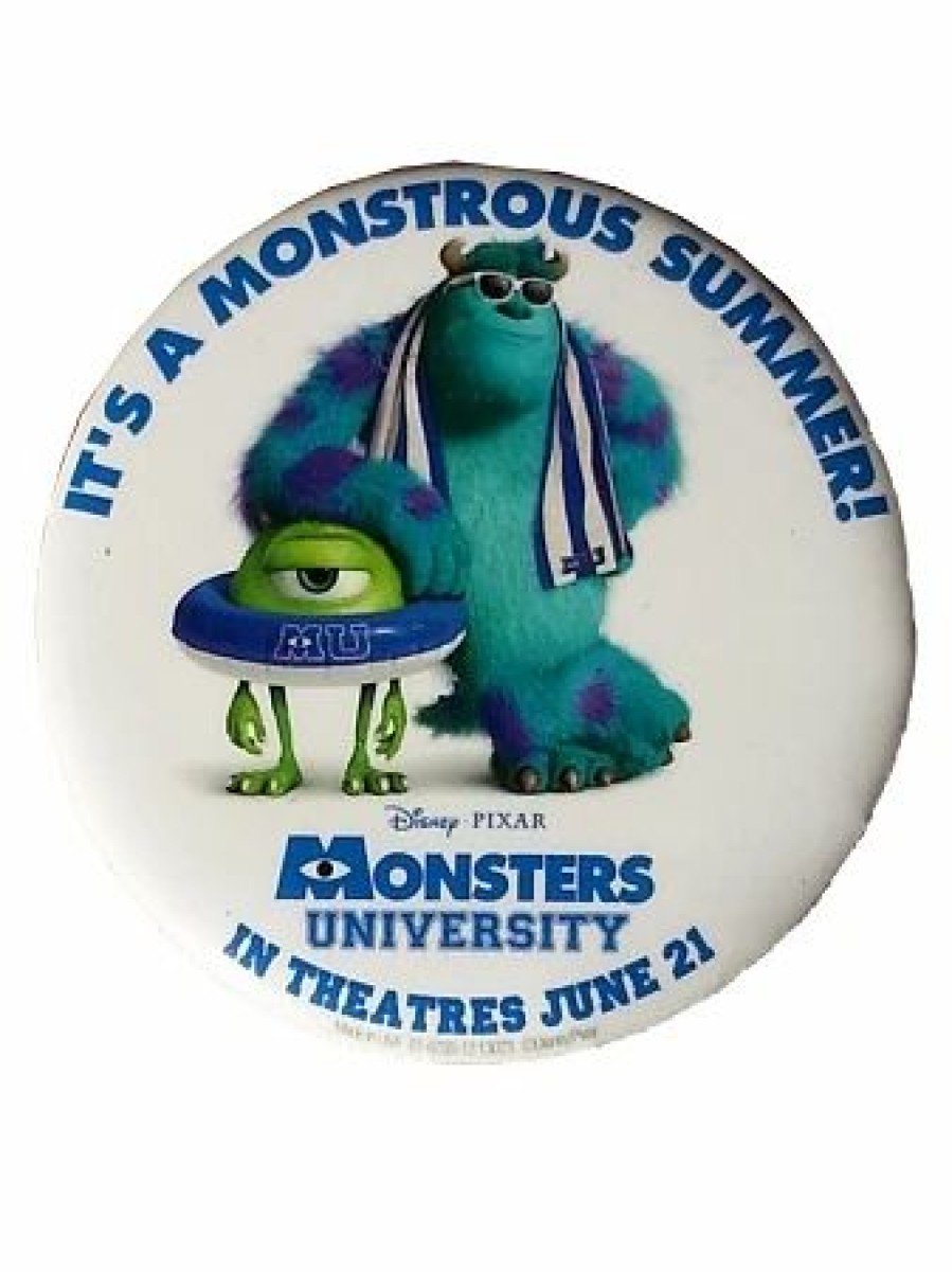 Accessories * | Disney Souvenir Button Pin Monsters University Mike & Sulley