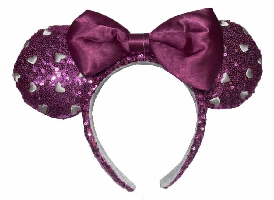 Hats * | Disney Ears Headband Minnie Mouse Sequin Hearts