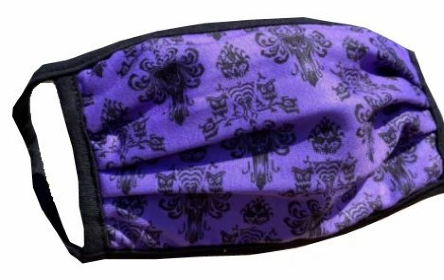 Accessories * | Disney Face Mask Haunted Mansion Wallpaper