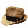 Hats * | Disney Hat Fedora Hat Mickey Mouse Band Brown Wicker