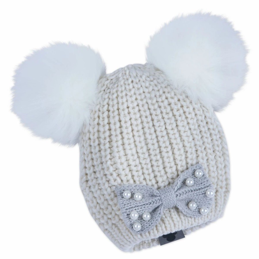 Accessories * | Disney Knit Beanie For Women Minnie Mouse White