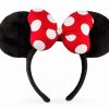 Hats * | Disney Ears Headband Minnie Mouse Satin Polka Dot Bow