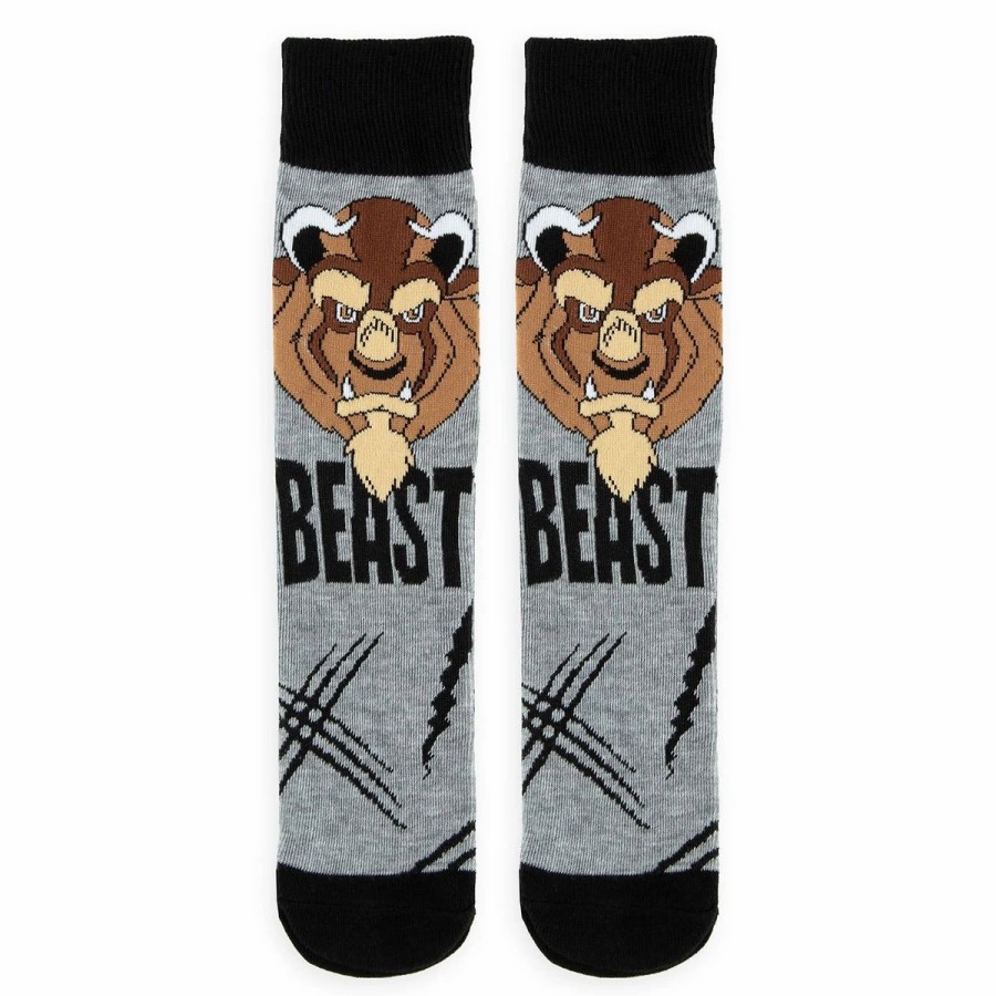 Socks * | Disney Crew Socks For Adults Beast Beauty And The Beast