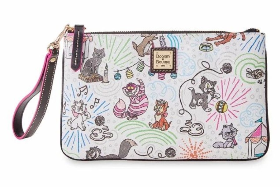 Bags And Totes * | Disney Dooney & Bourke Bag Cats Sketch Wristlet Wallet