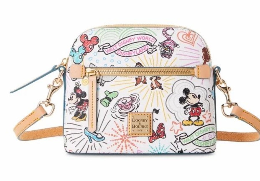 Bags And Totes * | Disney Dooney & Bourke Bag White Sketch Crossbody