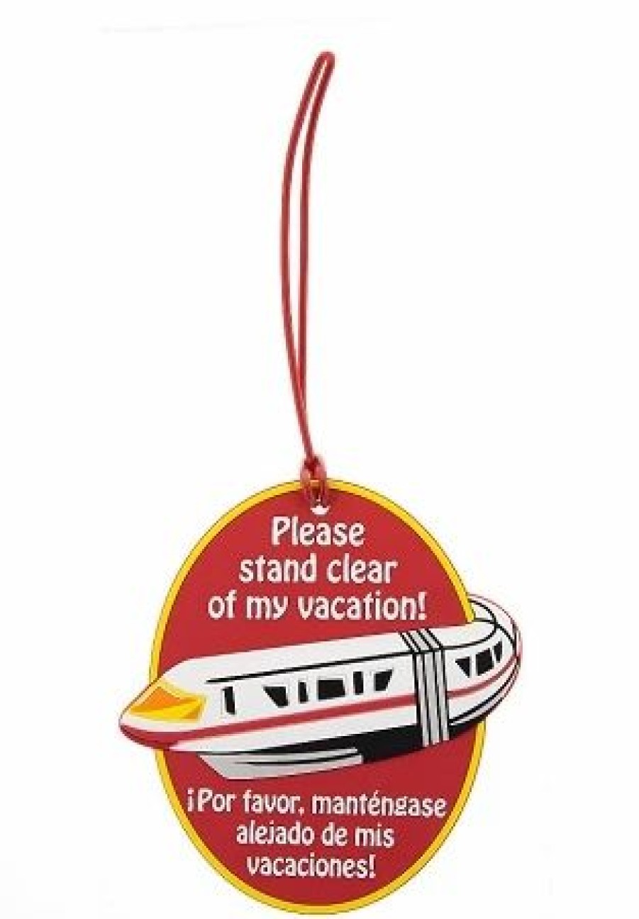 Bags And Totes * | Disney Luggage Bag Tag Monorail Stand Clear Of My Vacation