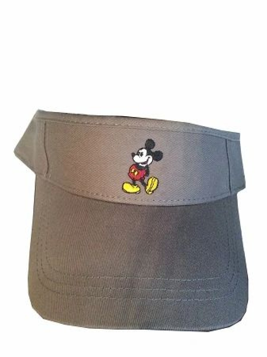 Hats * | Disney Sun Visor Hat Mickey Mouse Standing Gray