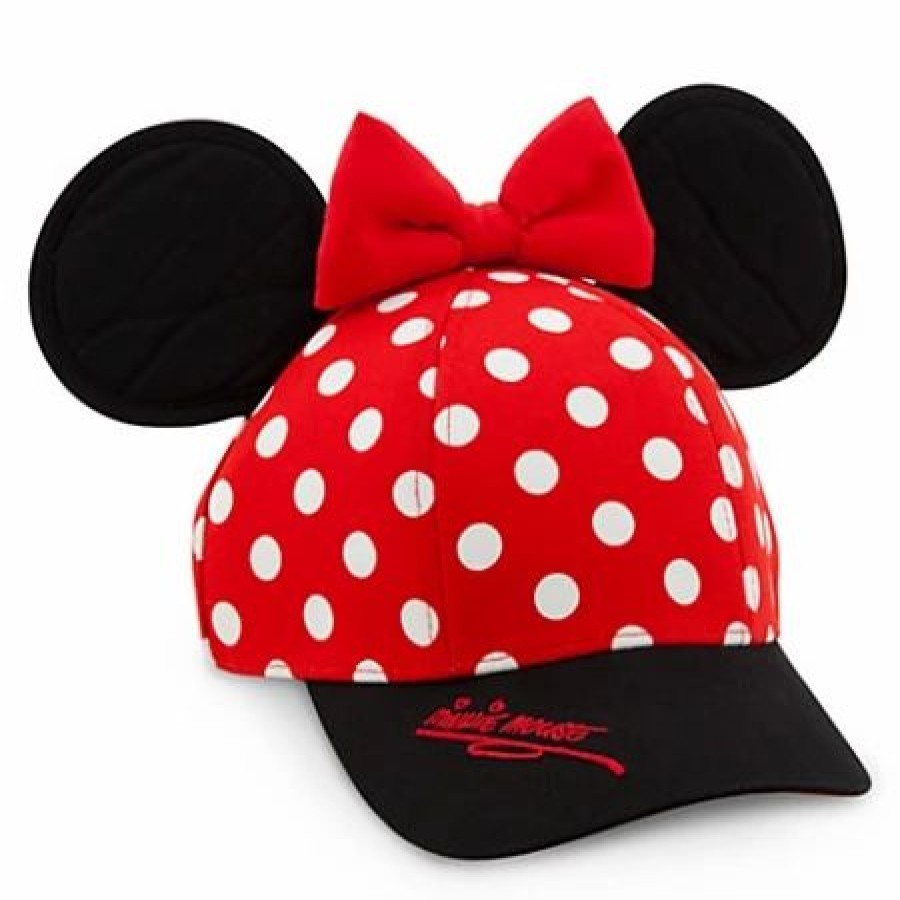 Hats * | Disney Hat Baseball Cap For Girls Minnie Mouse Ears With Bow