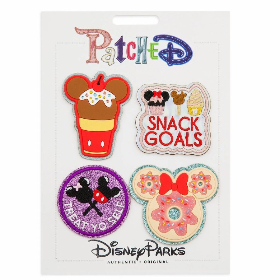 Accessories * | Disney Iron On Patch Set Patched Disney Parks Food Icons