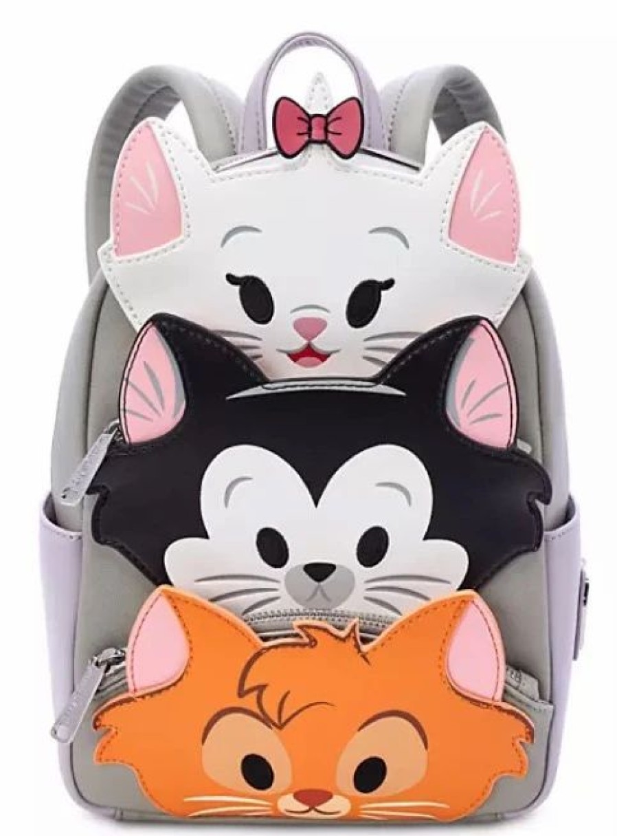 Bags And Totes * | Disney Loungefly Backpack Disney Cats Gray