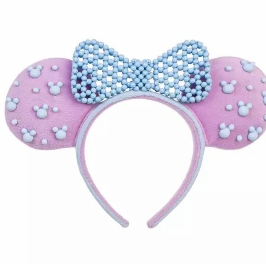 Hats * | Disney Ears Headband Minnie Beaded Pink & Blue