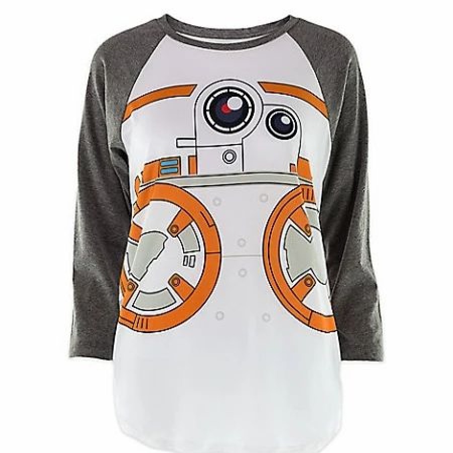 Adult * | Disney Shirt For Women Bb-8 Raglan Baseball Tee The Force Awakens