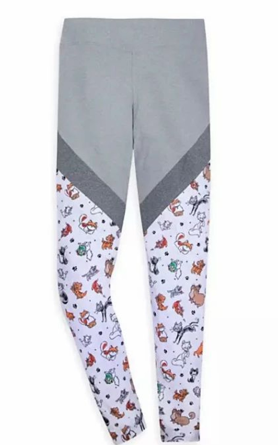 Adult * | Disney Leggings For Women Disney Cats Gray & Purple