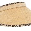 Hats * | Disney Sun Visor Hat Animal Print Trim Straw