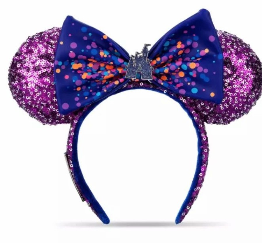 Hats * | Disney Loungefly Ears Headband Fantasyland Castle Sequin