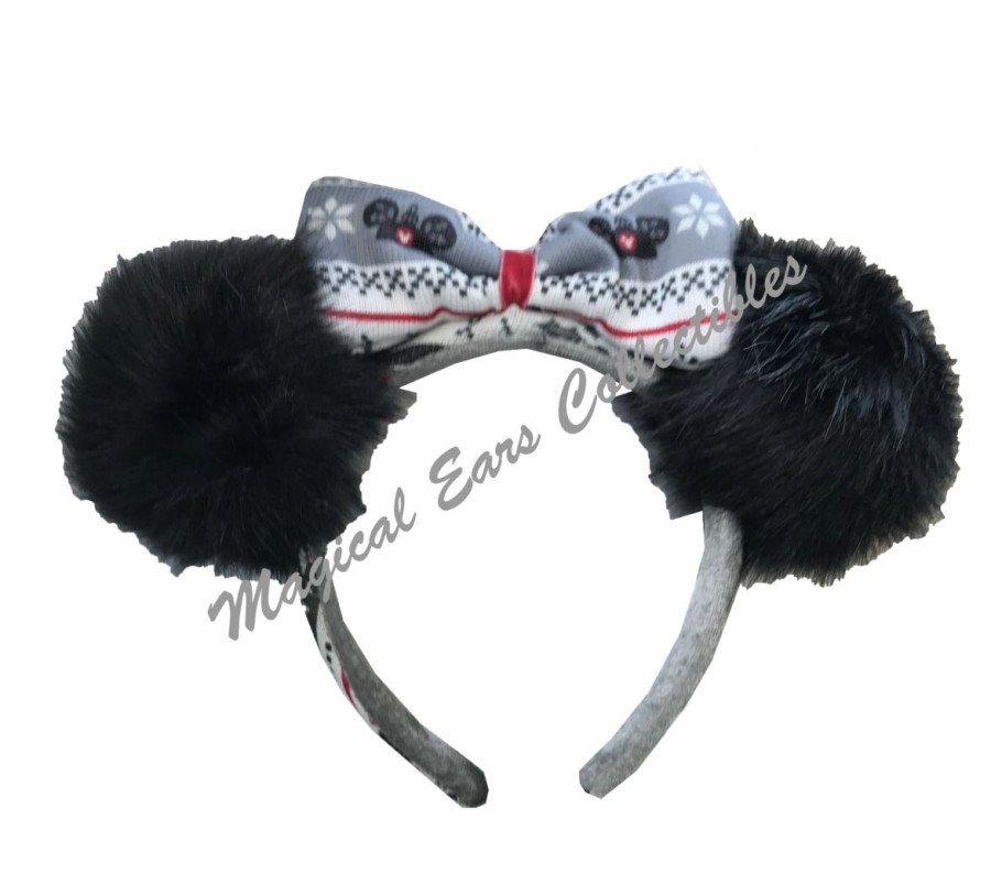 Hats * | Disney Headband Hat Holiday Minnie Mouse Ears Nordic Winter