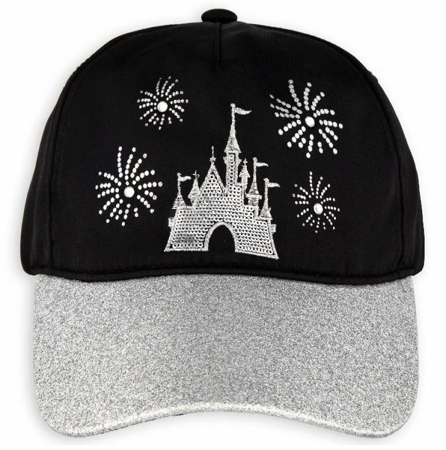 Hats * | Disney Hat Baseball Cap Cinderella Castle With Fireworks