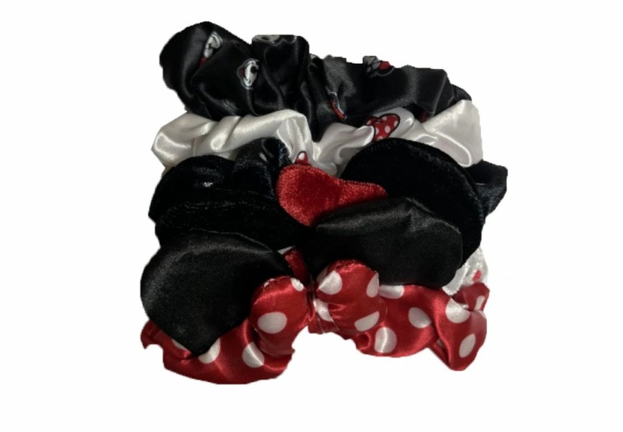 Accessories * | Disney Hair Scrunchies Minnie Mouse Set Of 5