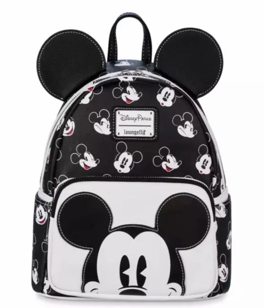 Bags And Totes * | Disney Loungefly Backpack Mickey Mouse Black & White