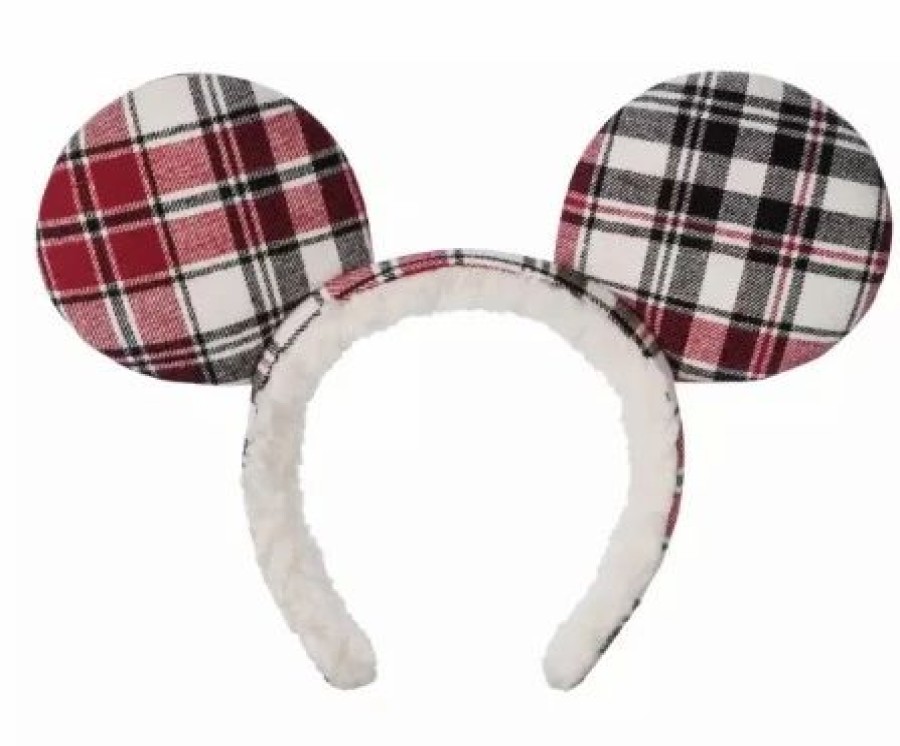 Hats * | Disney Ears Headband 2022 Holiday Mickey Mouse Plaid