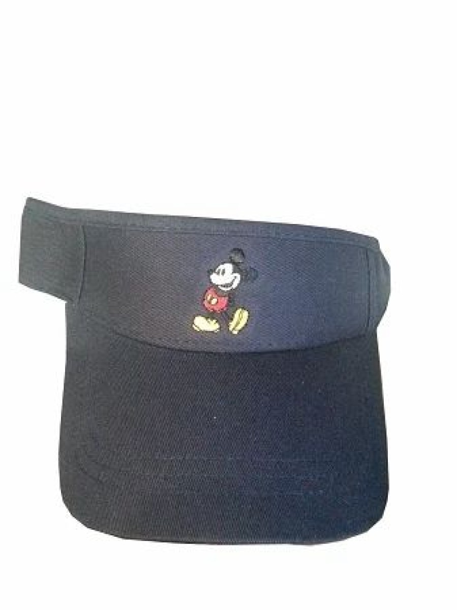 Hats * | Disney Sun Visor Hat Mickey Mouse Standing Navy Blue