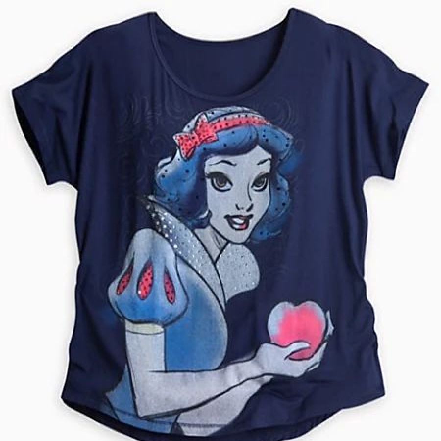 Adult * | Disney Shirt For Women Snow White Fashion Tee Blue