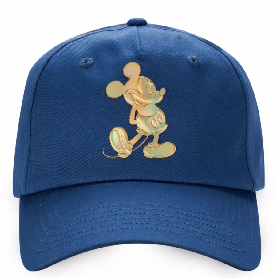 Hats * | Disney Hat Baseball Cap 50Th Anniversary Earidescent Blue