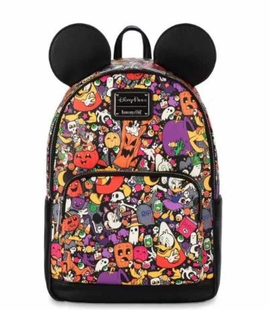 Bags And Totes * | Disney Loungefly Backpack 2022 Halloween Mickey & Friends