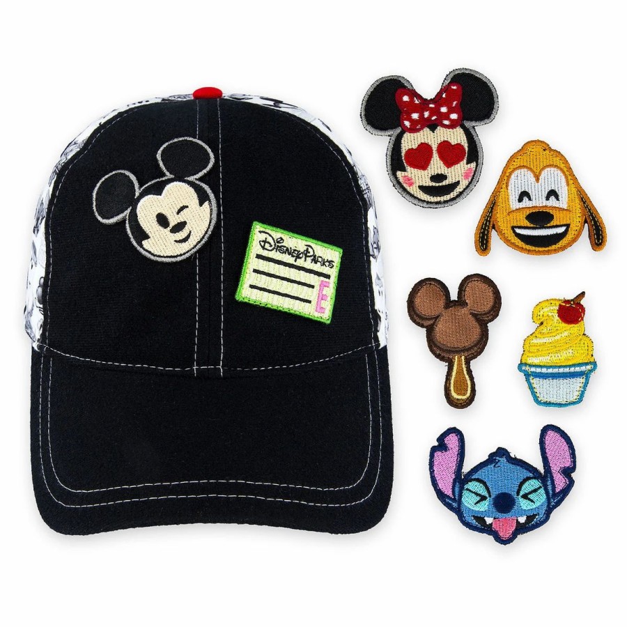 Hats * | Disney Hat Baseball Cap Disney Parks Emoji With Patches