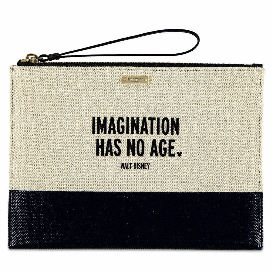 Bags And Totes * | Disney Kate Spade Clutch Bag Imagination Has No Age Canvas