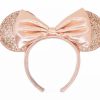 Hats * | Disney Ears Headband Minnie Mouse Glitter Briar Rose Gold