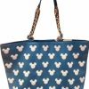 Bags And Totes * | Disney Tote Bag Mickey Mouse Icons Turquoise