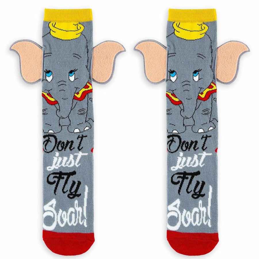 Socks * | Disney Crew Socks For Adults Dumbo Don'T Just Fly