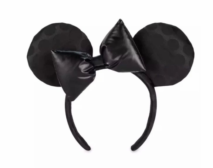 Hats * | Disney Ears Headband Minnie Mouse Black On Black