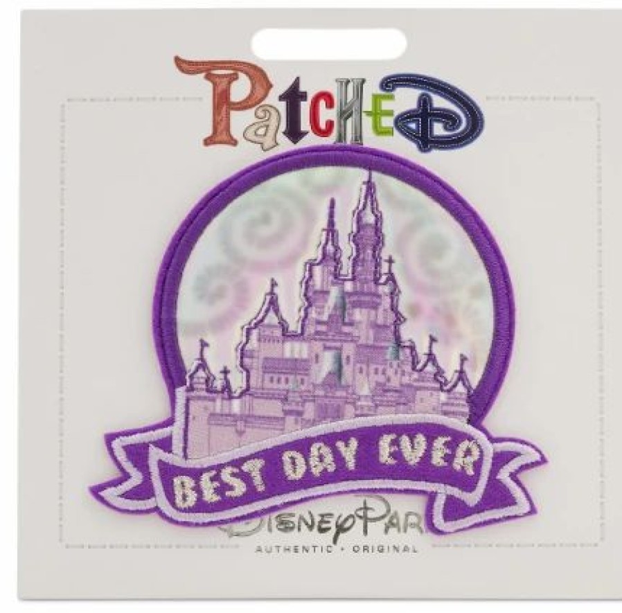 Accessories * | Disney Iron On Patch Patched Fantasyland Castle Best Day Ever