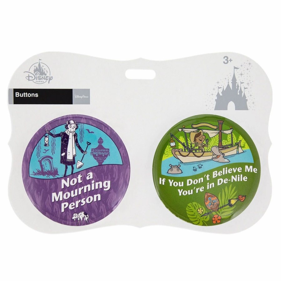 Accessories * | Disney Souvenir Button Set Mourning Person And De-Nile Set Of 2