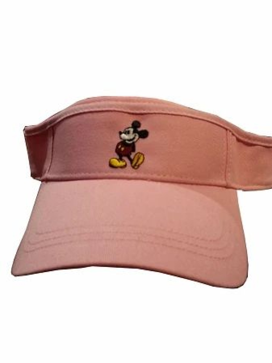 Hats * | Disney Sun Visor Hat Mickey Mouse Standing Pink