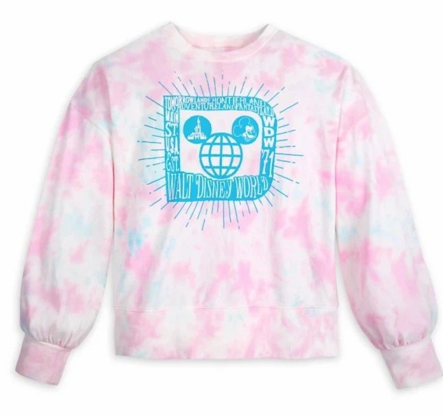 Adult * | Disney Pullover For Women Walt Disney World Pink Faded Color