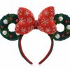 Hats * | Disney Ears Headband Minnie Mouse Holiday Wreath